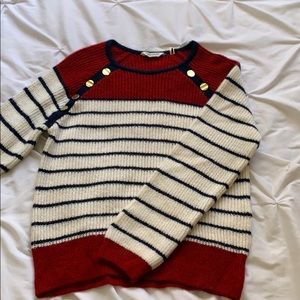 Red white and blue knit sweater